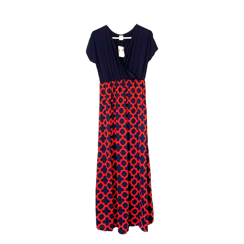 Flirty pink women’s printed maxi dress